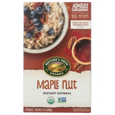 NATURE'S PATH:  Organic Instant Hot Oatmeal Maple Nut 8 Packets, 14 oz
