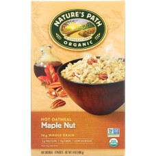 NATURE'S PATH:  Organic Instant Hot Oatmeal Maple Nut 8 Packets, 14 oz