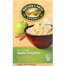 NATURE'S PATH: Organic Instant Hot Oatmeal Apple Cinnamon 8 Packets, 14 oz