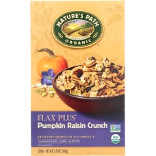 NATURE'S PATH: Flax Plus Pumpkin Raisin Crunch Cereal, 12.35 oz