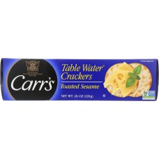 CARRS: Table Water Crackers Toasted Sesame, 4.25 oz