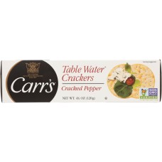 CARRS: Table Water Crackers Cracked Pepper, 4.25 oz