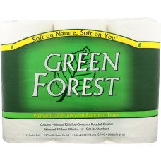 GREEN FOREST: Bath Tissue White 12 Double Ply Rolls 352 Sheets, 1 ea