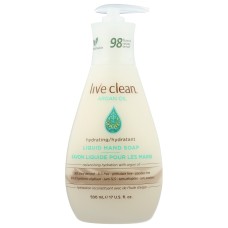 LIVE CLEAN: Soap Liquid Hand Argan Oil, 17 oz