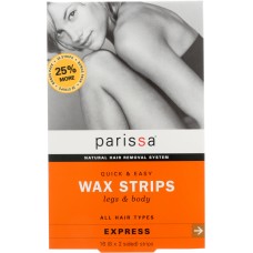 PARISSA: Quick & Easy Wax Strips Legs & Body, 16 pc