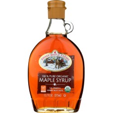SHADY MAPLE FARMS: Organic Grade A Dark Maple Syrup Glass, 12.7 Oz