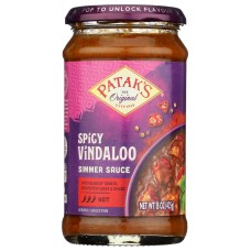 PATAKS: Vindaloo Spicy Curry Simmer Sauce, 15 oz