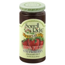 SORRELL RIDGE: Preserve Strawberry Unsweetened, 10 oz