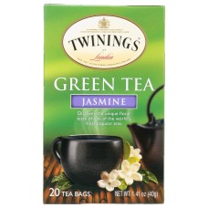 TWININGS OF LONDON: Green Tea Jasmine, 20 Tea Bags, 1.41 Oz