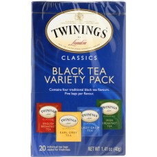 TWINING TEA: Classics Black Tea Variety Pack 20 Tea Bags, 1.41 oz