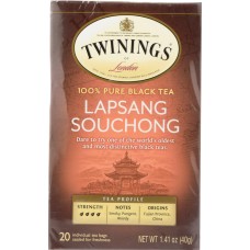 TWININGS OF LONDON: Tea Origins Lapsang Souchong, 20 Tea Bags, 1.41 oz