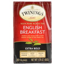 TWINING TEA: English Breakfast Extra Bold Black Tea, 20 bg