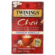 TWINING TEA: French Vanilla Chai Tea, 20 bg