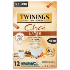 TWININGS: Chai Latte Black Tea K-Cup Pods, 12 pc TWININGS: Chai Latte Black Tea K-Cup Pods, 12 pc