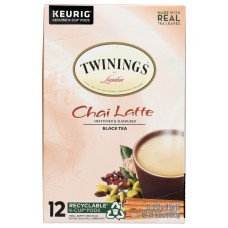 TWININGS: Chai Latte Sweetened Black Tea, 12 count