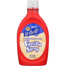 FOX UBET: Syrup Vanilla, 20 oz