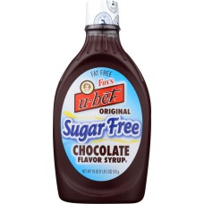 FOX UBET: Syrup Chocolate Sugar Free, 18 oz