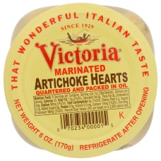 VICTORIA: Marinated Artichoke Hearts, 6 oz