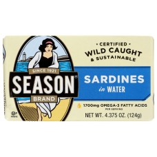 SEASONS: Sardines in Water, 4.375 oz