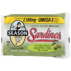 SEASONS: Sardine Brisling Extra Virgin Olive Oil, 3.75 oz