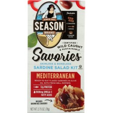 SEASONS: Sardines Salad Kit Mediterranean, 2.75 oz