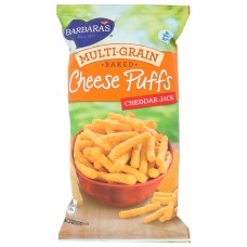 BARBARAS: Multi-Grain Baked Cheddar Jack Cheese Puffs, 5.5 oz