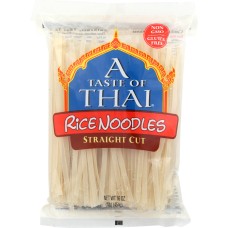 TASTE OF THAI: Rice Noodles Straight Cut Gluten Free, 16 oz