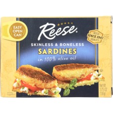 REESE: Skinless & Boneless Sardines in Olive Oil, 3.75 oz