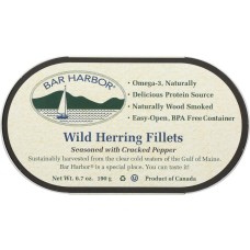 BAR HARBOR: Wild Herring Fillet Seasoned With Cracked Pepper, 6.7 oz