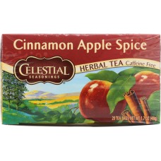 CELESTIAL SEASONINGS: Cinnamon Apple Spice Herbal Tea Caffeine Free 20 Tea Bags, 1.7 oz