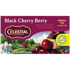 CELESTIAL SEASONINGS: Black Cherry Berry Herbal Tea Caffeine Free, 20 bg