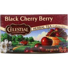 CELESTIAL SEASONINGS: Black Cherry Berry Herbal Tea Caffeine Free, 20 bg