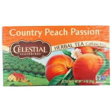 CELESTIAL SEASONINGS: Country Peach Passion Herbal Tea Caffeine Free, 20 bg