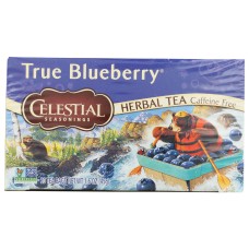 CELESTIAL SEASONINGS: True Blueberry Herbal Tea Caffeine Free, 20 bg