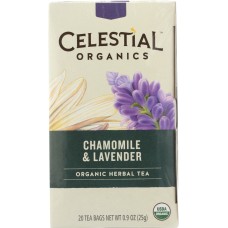 CELESTIAL SEASONINGS: Organic Herbal Tea Chamomile & Lavender, 20 bg