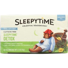 CELESTIAL SEASONINGS: Wellness Sleepytime Detox Tea Pack of 20, 1.2 oz