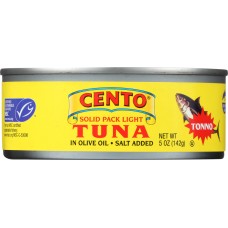 CENTO: Solid Packed Light Tuna In Pure Olive Oil, 5 oz