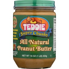 TEDDIE: Peanut Butter  Super Chunky Old Fashioned, 16 oz