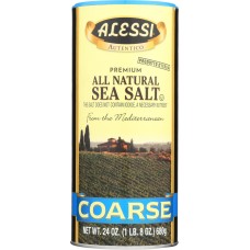 ALESSI: Premium All Natural Coarse Sea Salt, 24 Oz