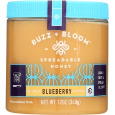 NATURAL AMERICA: Blueberry Spreadable Honey, 12 oz