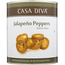 CASA DIVA: Jalapeno Pepper Sliced, 105 oz
