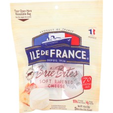 ILE DE FRANCE: Cheese Ile De France Brie Bites Bag, 4.4 oz