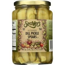 SECHLERS: Dill Pickles Spears Kosher, 24 oz