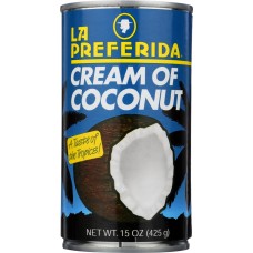 LA PREFERIDA: Cream Of Ccnut, 15 oz