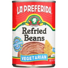 LA PREFERIDA: Refried Beans Vegetarian Low Fat, 16 oz