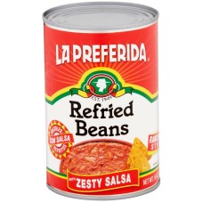 LA PREFERIDA: Refried Beans With Zesty Salsa, 16 oz