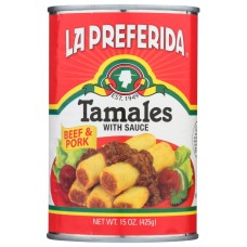 LA PREFERIDA: Beef Pork Tamales, 15 oz