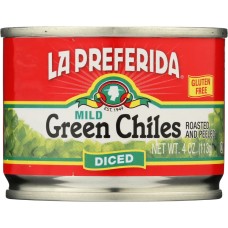 LA PREFERIDA: Diced Green Chiles Mild, 4 oz
