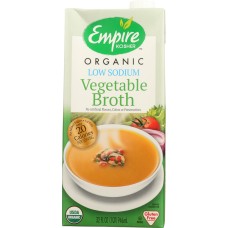 EMPIRE KOSHER: Vegetable Broth Low Sodium, 32 oz
