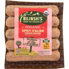 BILINSKIS: Chicken Sausage Spicy Italian Organic, 12 oz